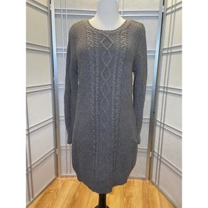 *Banana Republic Tan Cable Knit Tunic Sweater Size L Petite